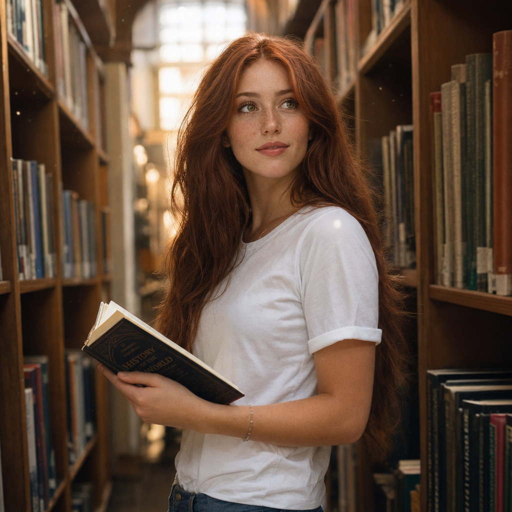Library bookshelves